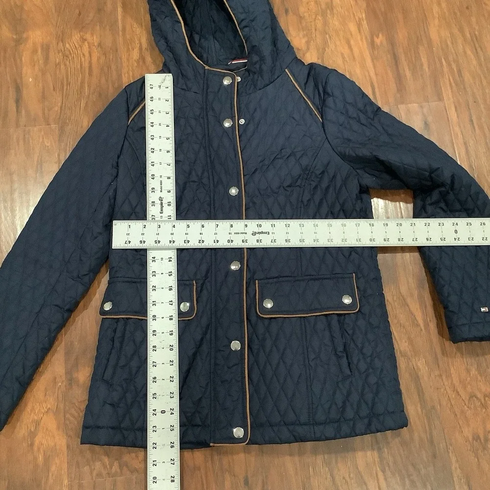 TOMMY HILFIGER CLASSIC BLACK QUILTED JACKET  L LIGHTWEIGHT Perfect Condition